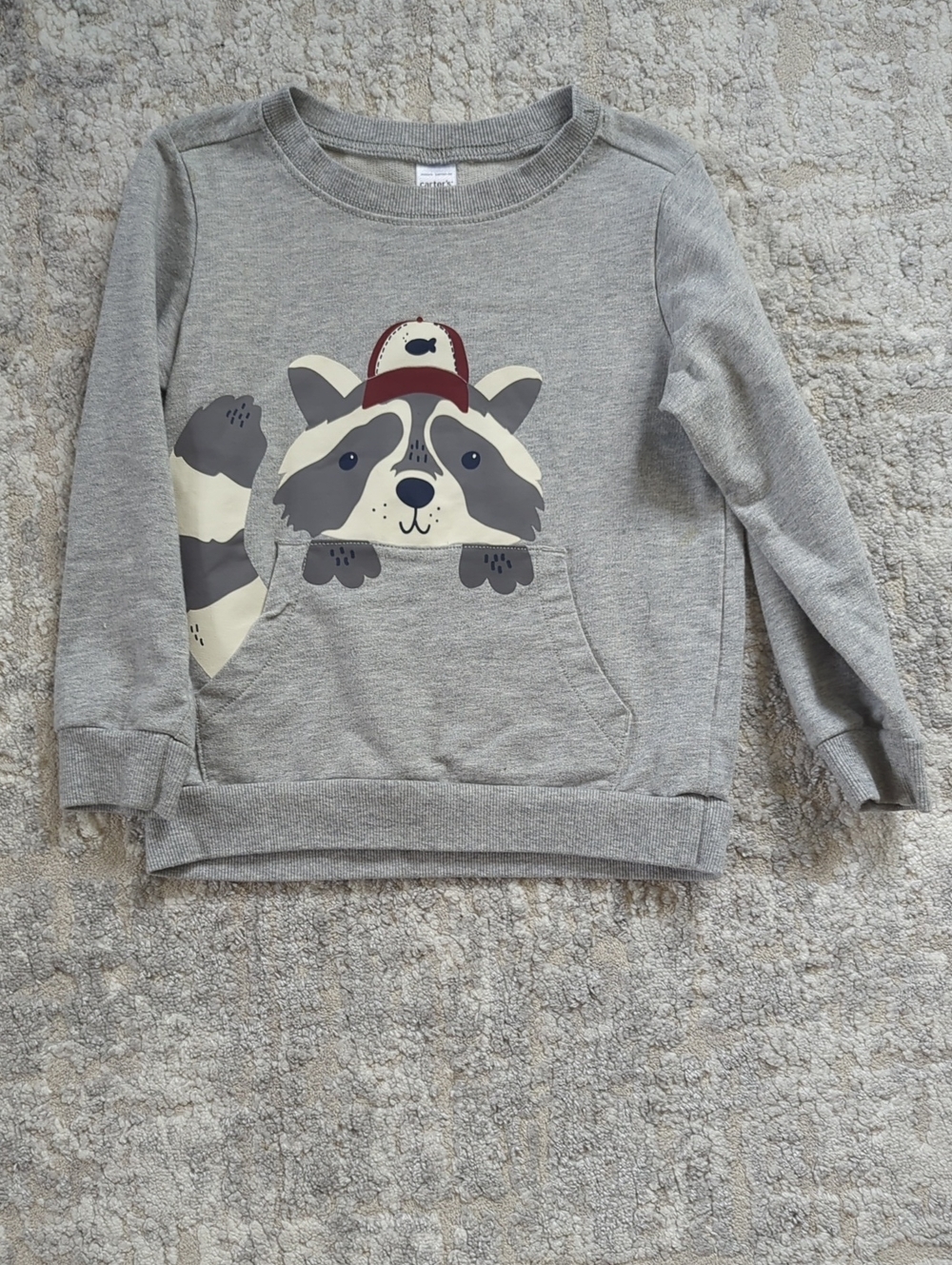 Carter's Gray Raccoon Pullover Sweatshirt Size 5T